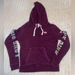 Victoria's Secret Pink Maroon Hoodie